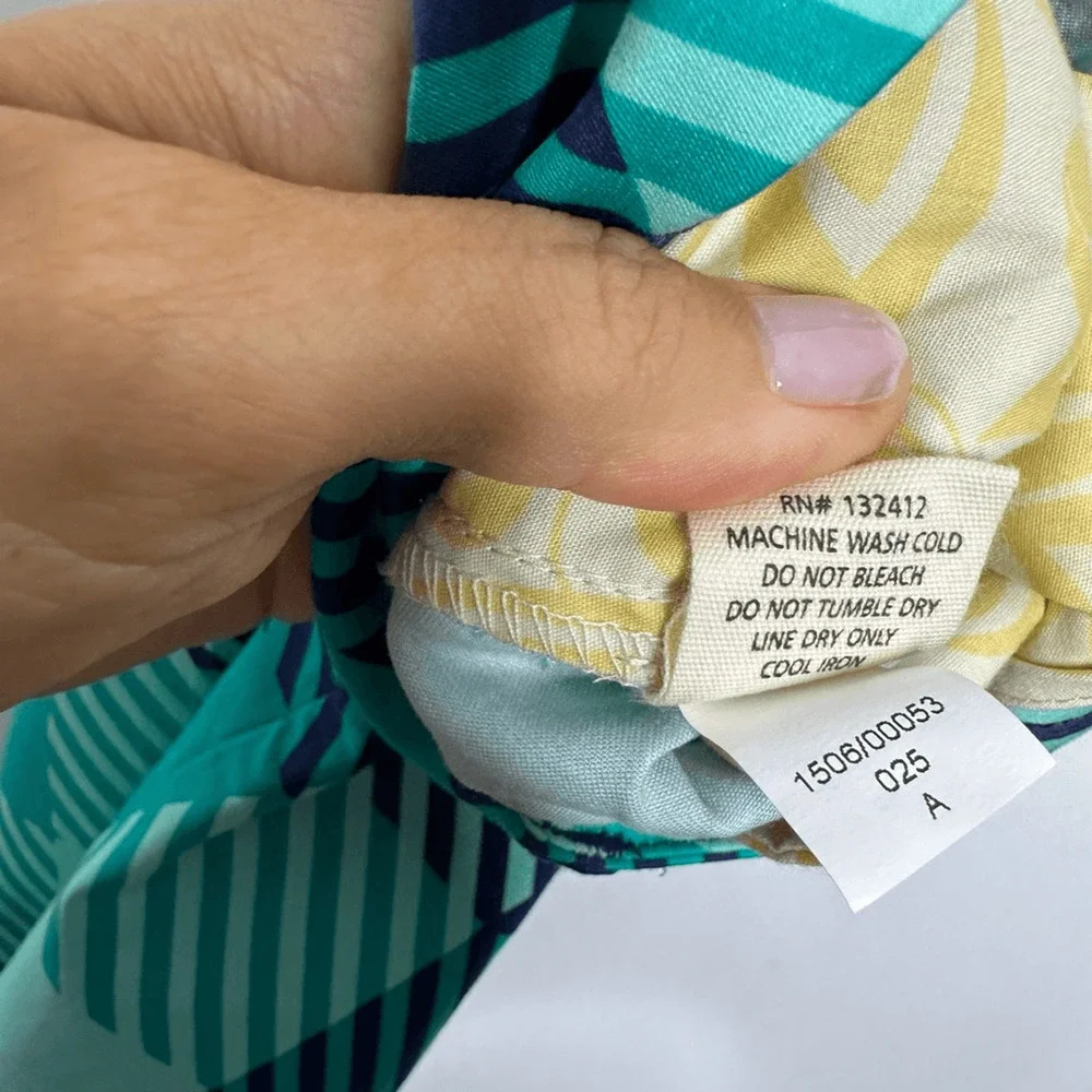 LOUDMOUTH FREPORT Golf Shorts blue turquoise checkered bermuda womens 8 NWT - Picture 8 of 8